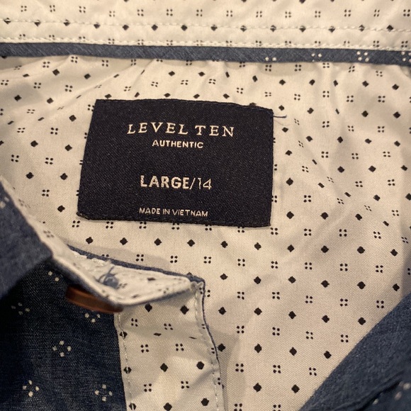 Level Ten Boys Large 14 Button-down - Picture 2 of 4